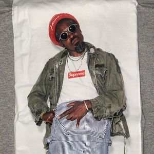 Supreme Andre’ 3000 Tee Gray